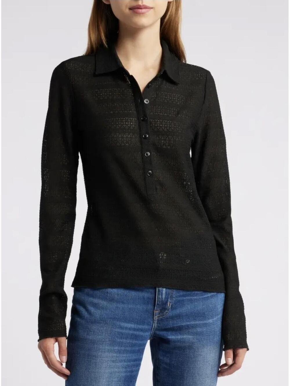 Rag and Bone Womens Black Blouse Size small